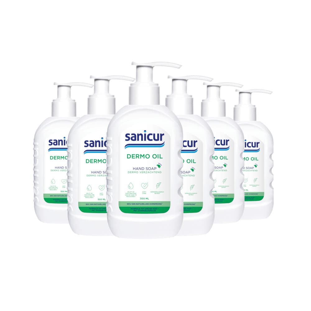 6x Sanicur Handzeep Dermo Oil 300 ml