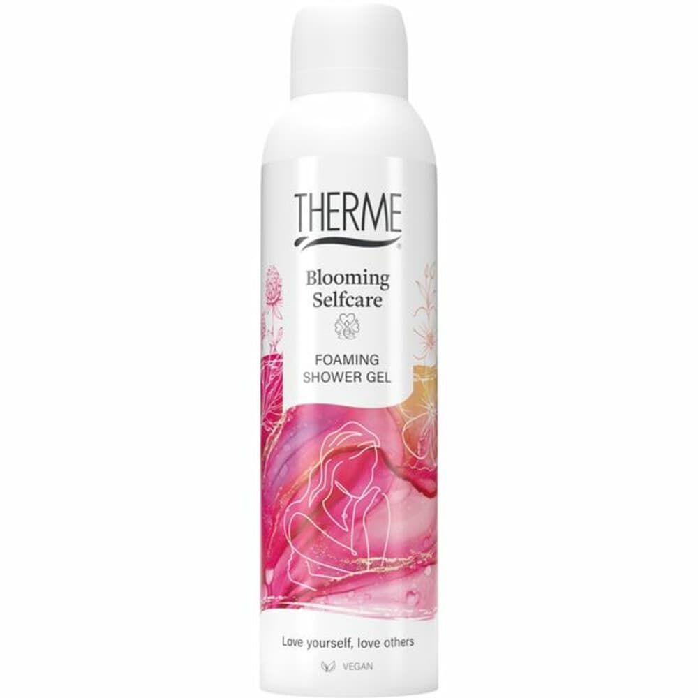 6x Therme Foaming Shower Gel Blooming Selfcare 200 ml