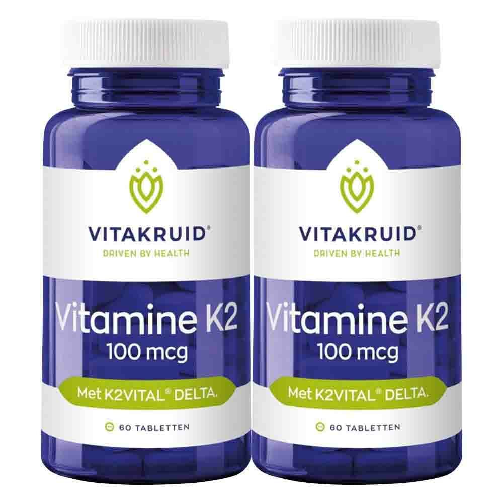 Gratis Verzending: 2x Vitakruid Vitamine K2 100 Mcg 60 tabletten