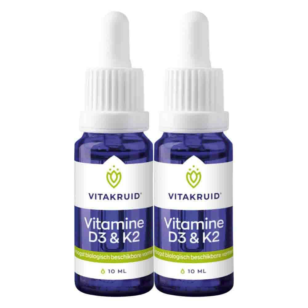 Gratis Verzending: 2x Vitakruid Vitamine D3&K2 10 ml