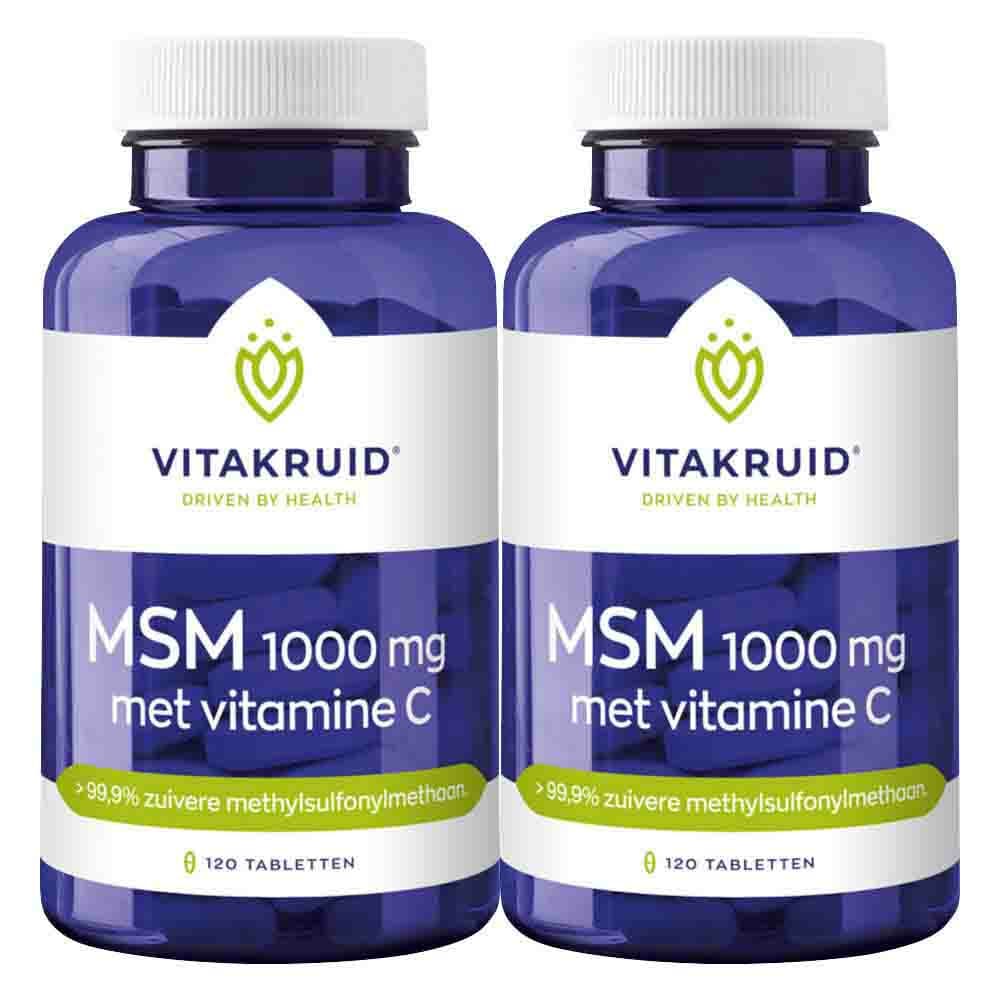 Gratis Verzending: 2x Vitakruid Msm 1000 mg Vitamine C 120 tabletten