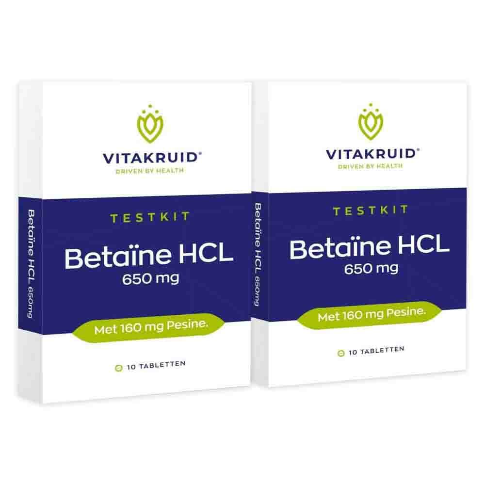 2x Vitakruid Betaine Hcl Testkit 10 tabletten