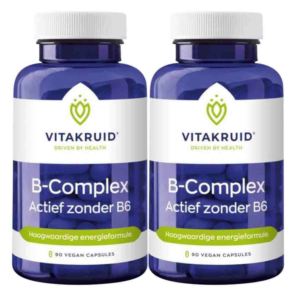 Gratis Verzending: 2x Vitakruid B-Complex Actief Zonder B6 90 vegacapsules