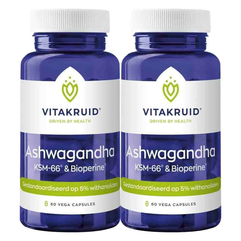 Gratis Verzending: 2x Vitakruid Ashwagandha Ksm 60 vegacapsules