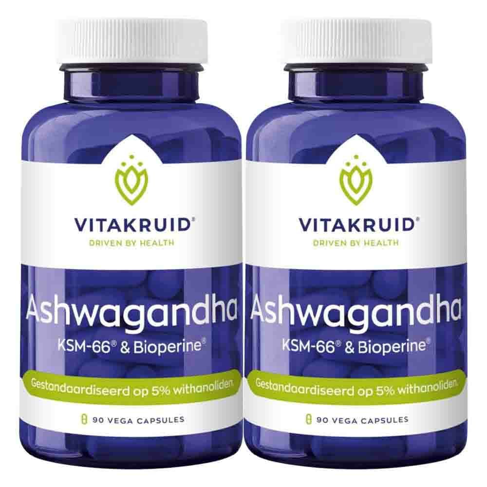 Gratis Verzending: 2x Vitakruid Ashwagandha Ksm 90 capsules