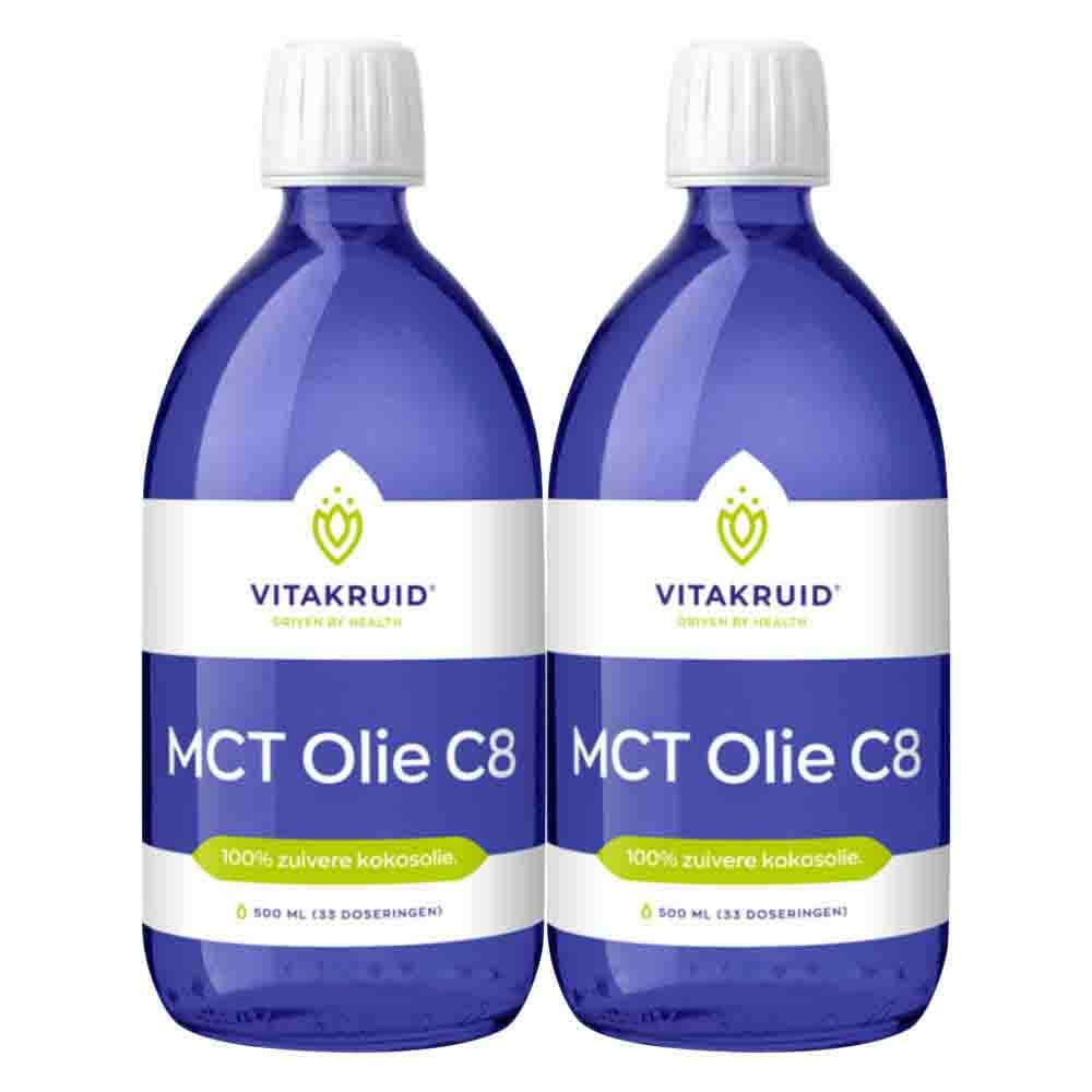 Gratis Verzending: 2x Vitakruid MCT Olie C8 500 ml