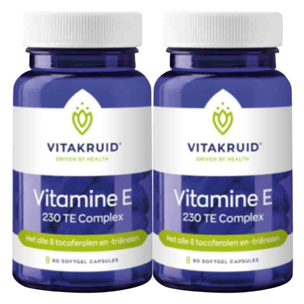 Gratis Verzending: 2x Vitakruid Vitamine E 230 TE Complex 60 capsules