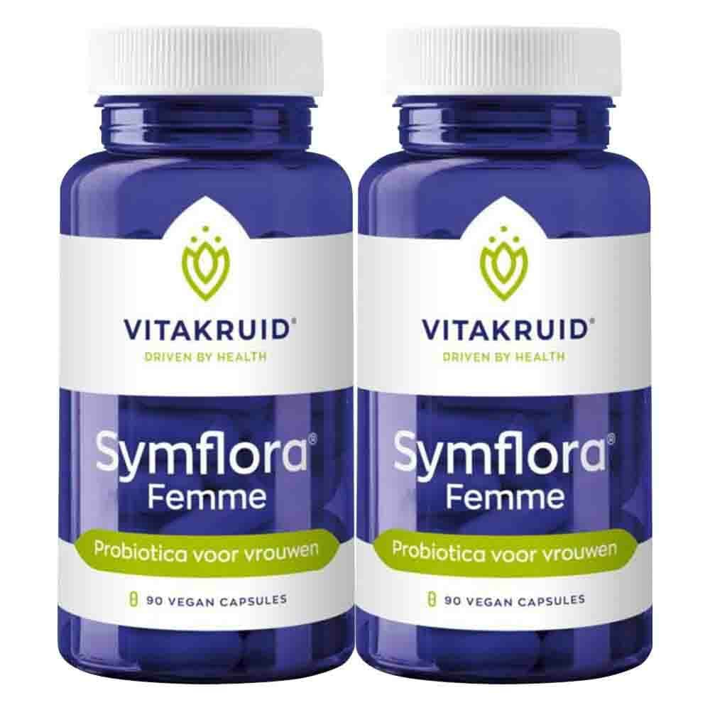 Gratis Verzending: 2x Vitakruid Symflora Femme 90 vegacapsules