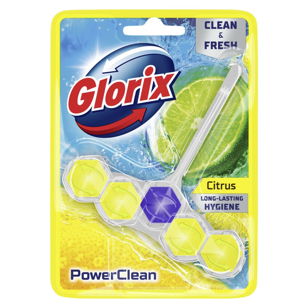2+1 gratis: Glorix Toiletblok Power Clean Citroen