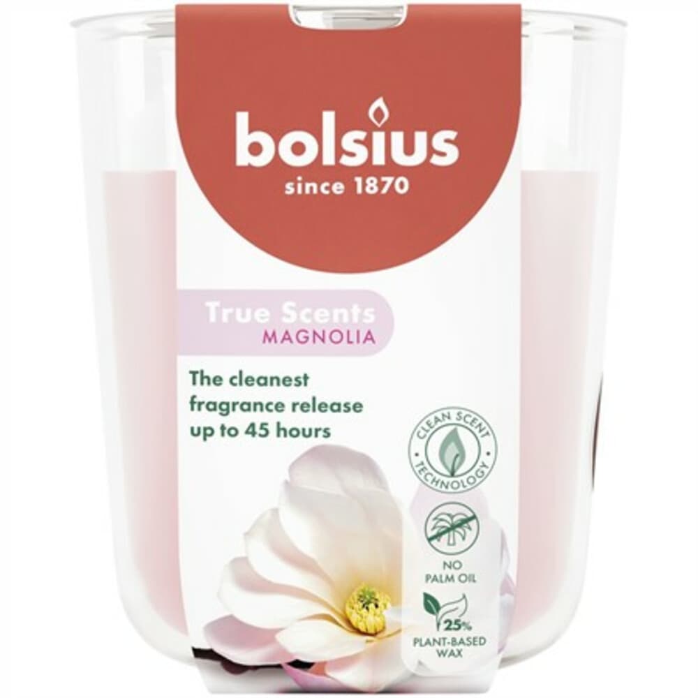 3+1 gratis: Bolsius Geurkaars True Scents Magnolia
