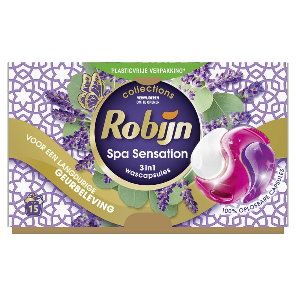 2+1 gratis: Robijn Wascapsules 3-in-1 Spa Sensation 15 stuks