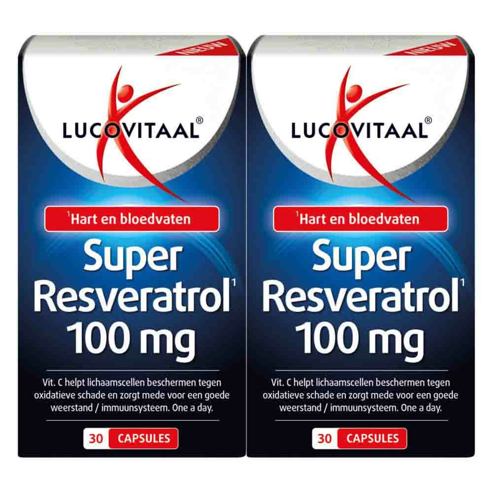 Gratis Verzending: 2x Lucovitaal Super Resveratrol 100 mg 30 capsules