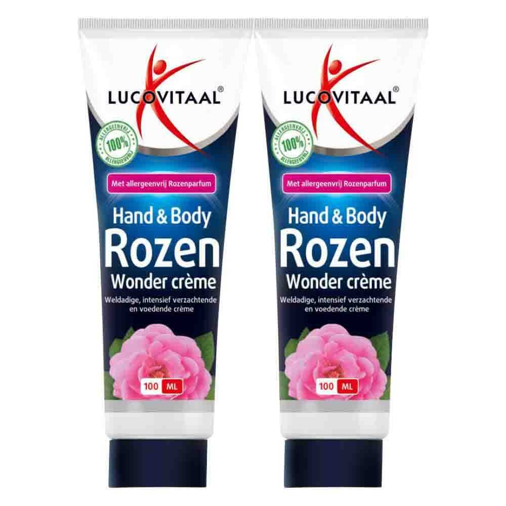2x Lucovitaal Hand&Body Creme Rozen Wonder tube 100 ml