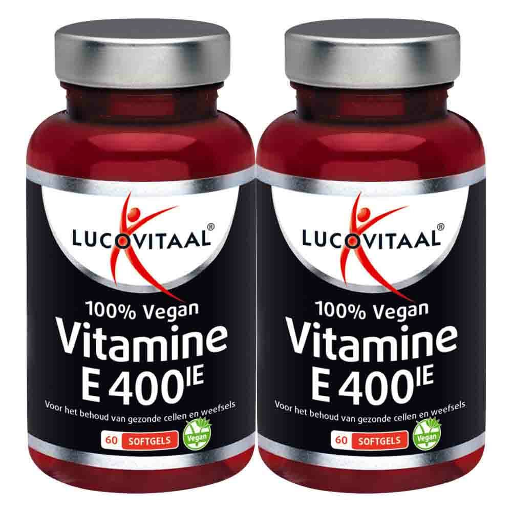 Gratis Verzending: 2x Lucovitaal Vitamine E 400 IE 100% Vegan 60 capsules
