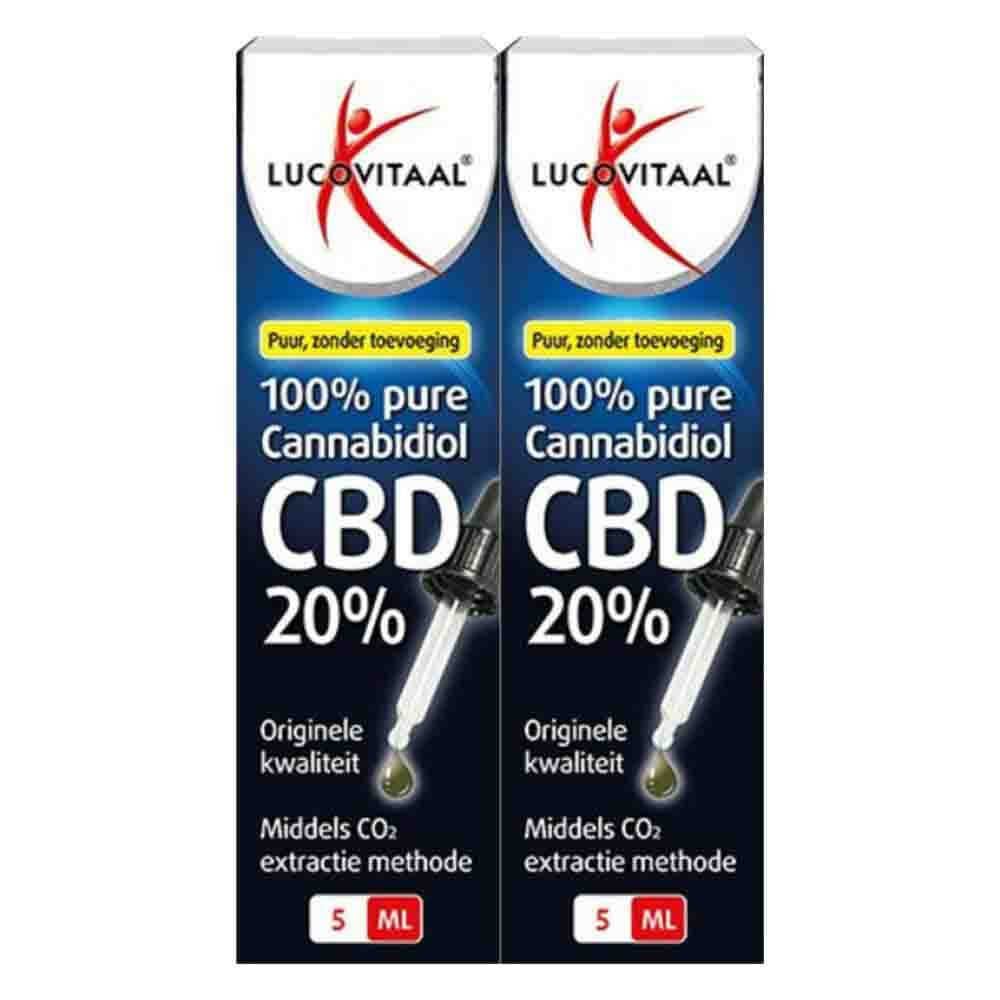 Gratis Verzending: 2x Lucovitaal CBD Cannabidiol Olie 20% 5 ml