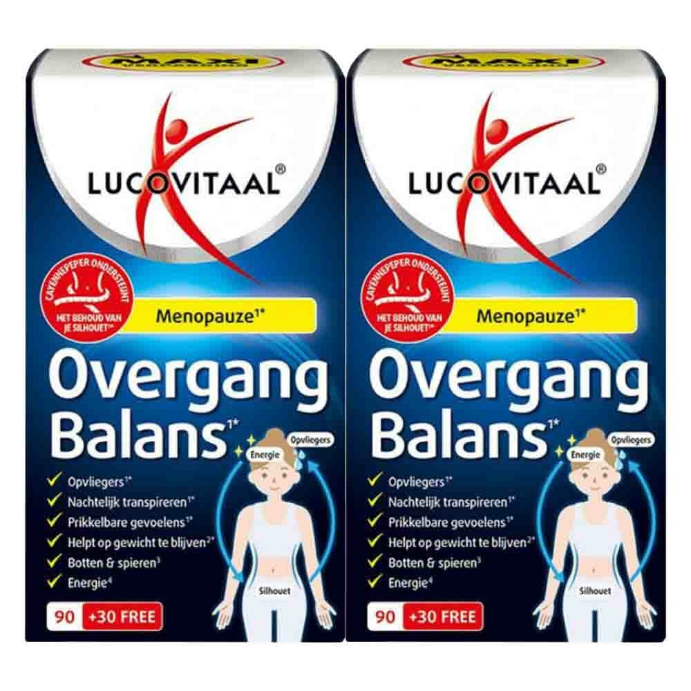 Gratis Verzending: 2x Lucovitaal Overgang Balans Maxi Verpakking 120 tabletten