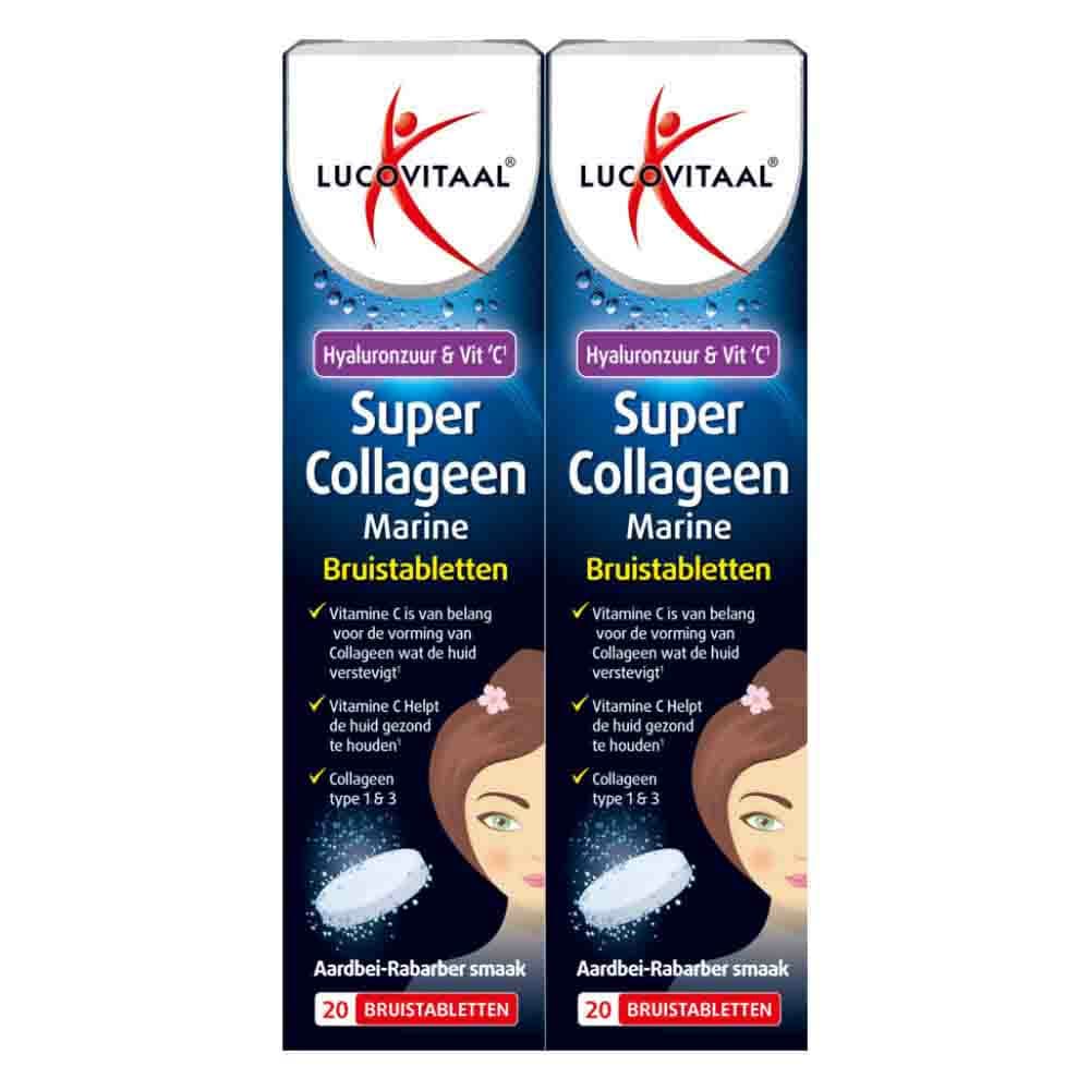 Gratis Verzending: 2x Lucovitaal Collageen Marine Bruistabletten 20 bruistabletten