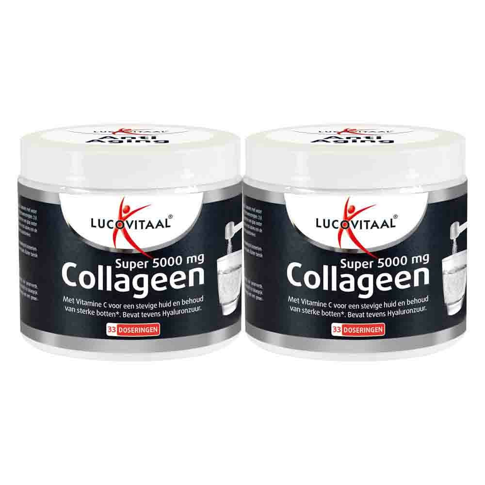 Gratis Verzending: 2x Lucovitaal Collageen Super 5000mg Poeder 171,6 gr