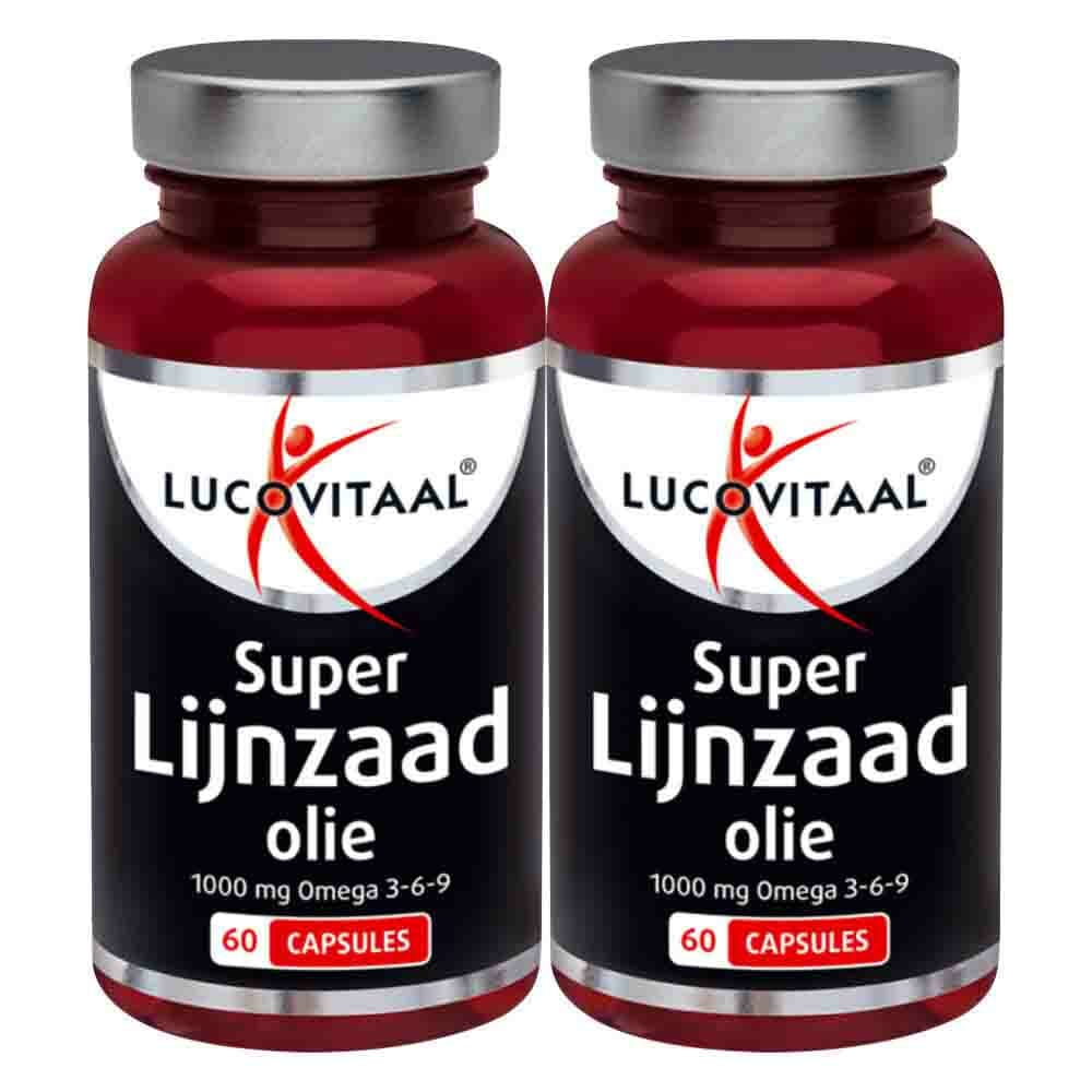 Gratis Verzending: 2x Lucovitaal Super Lijnzaad Olie 1000 mg Omega 3-6-9 60 capsules