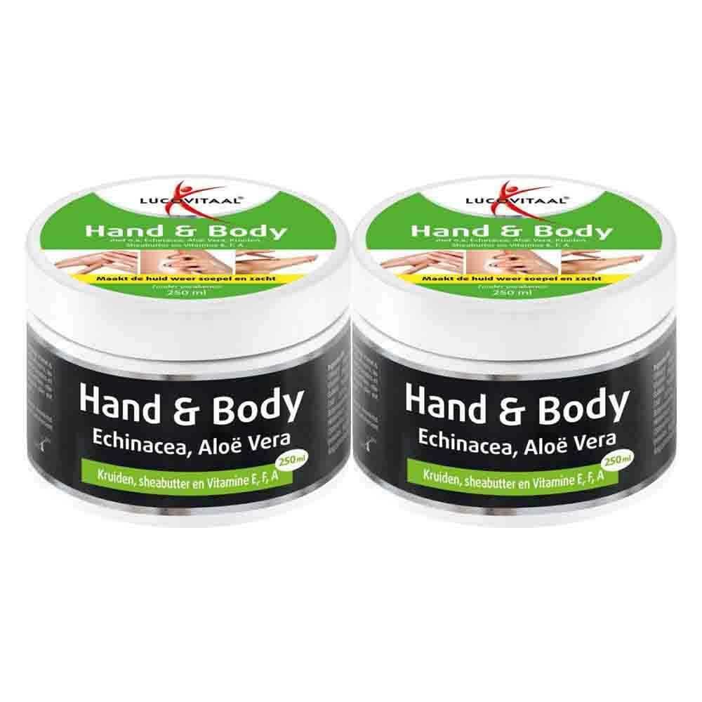 2x Lucovitaal Hand en Body Crème Echinacea&Aloë Vera 250 ml