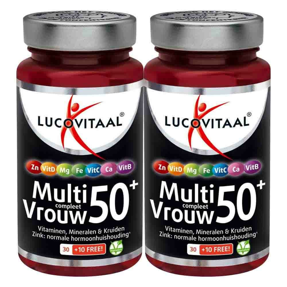 Gratis Verzending: 2x Lucovitaal Multi Vrouw Compleet 50+ met Ginkgo Biloba 40 tabletten