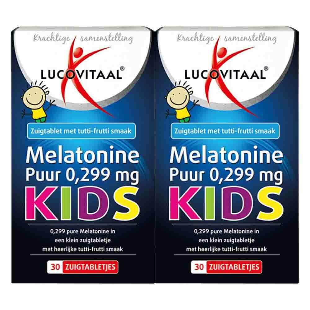 Gratis Verzending: 2x Lucovitaal Melatonine Puur Kids 30 zuigtabletten