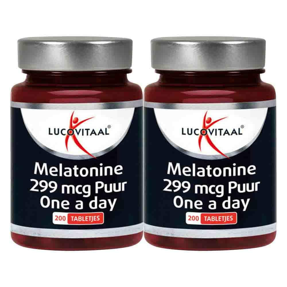 Gratis Verzending: 2x Lucovitaal Melatonine Puur 0,299mcg 200 tabletten