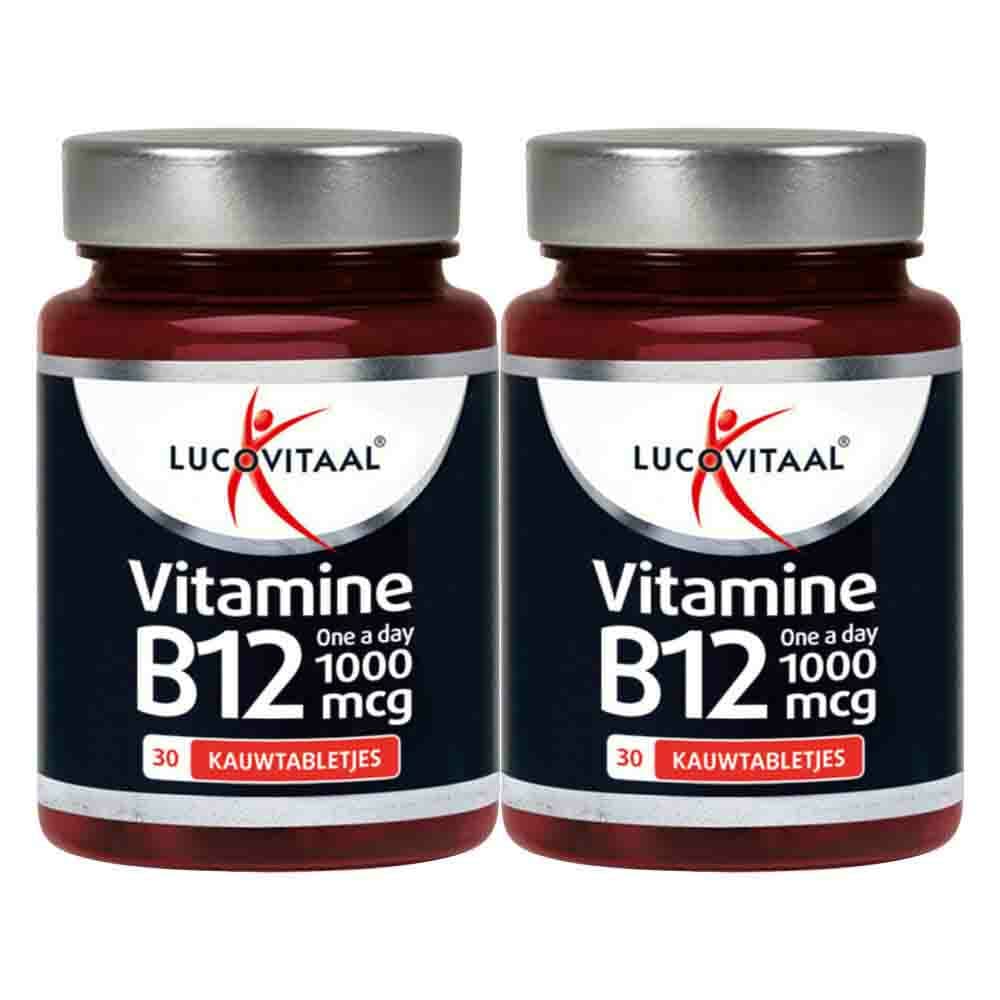 Gratis Verzending: 2x Lucovitaal Vitamine B12 1000mcg 30 kauwtabletten