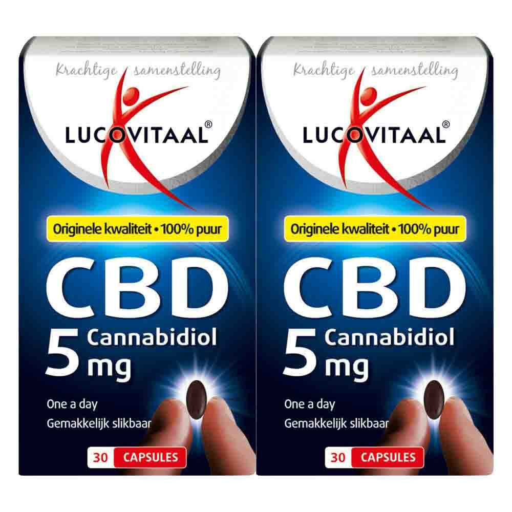 Gratis Verzending: 2x Lucovitaal CBD Cannabidiol 5 mg 30 capsules