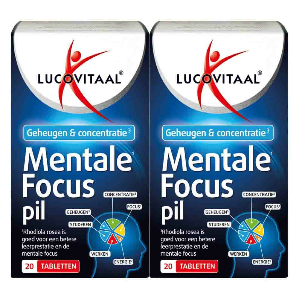 Gratis Verzending: 2x Lucovitaal Mentale Focus Pil 20 tabletten