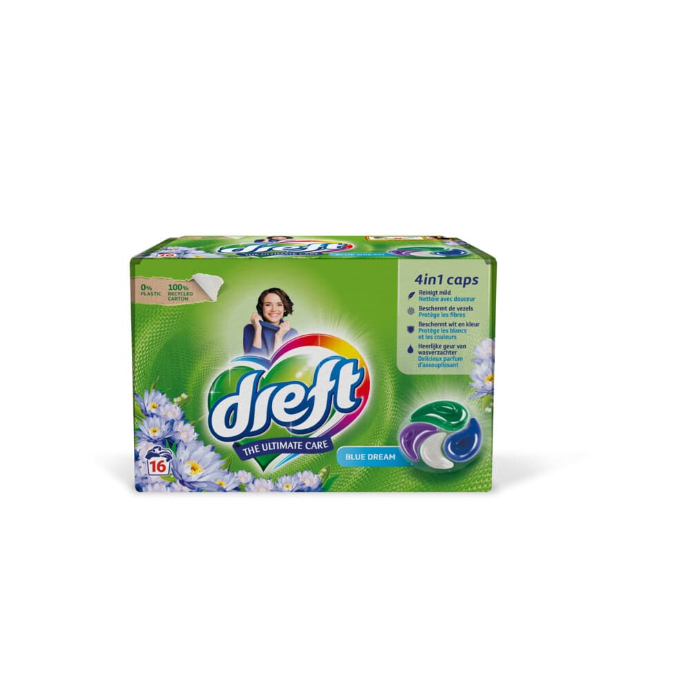 Dreft Wasmiddel Capsules Blue Dreams 16 stuks