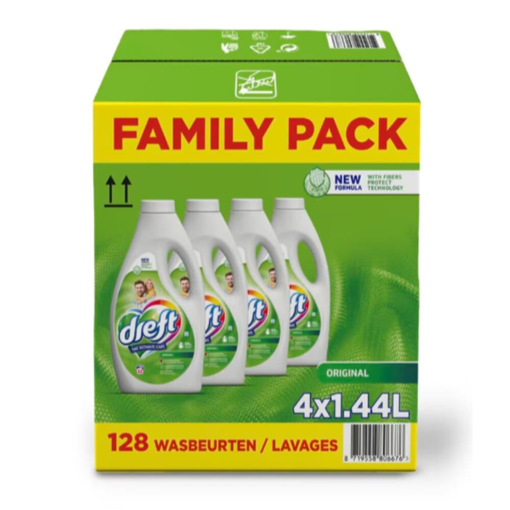 Dreft Vloeibaar Wasmiddel Regular Family pack 4 x 32 wasbeurten = 128 wasbeurten
