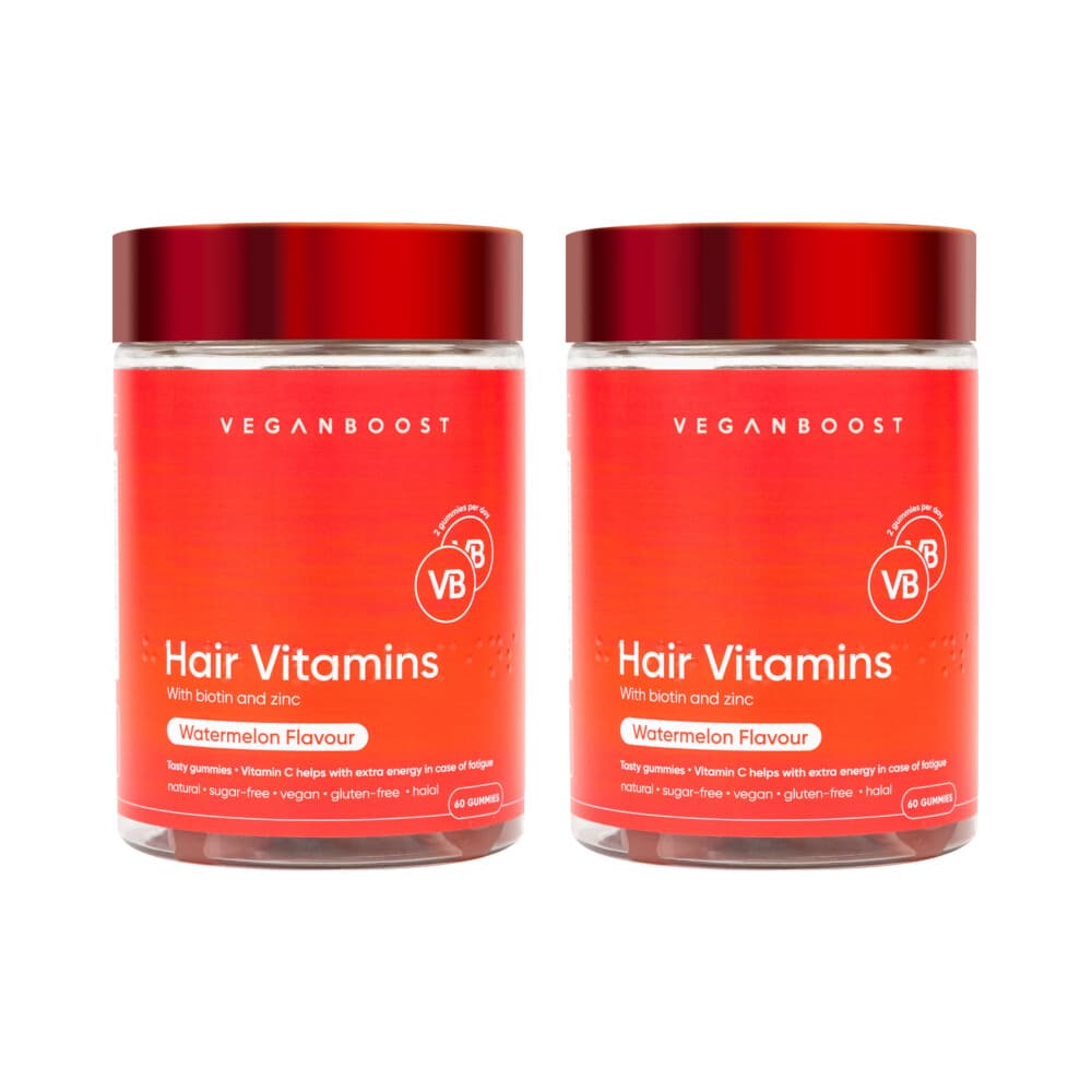 Gratis Verzending: 2x Veganboost Hair Vitamins Watermeloen 60 gummies