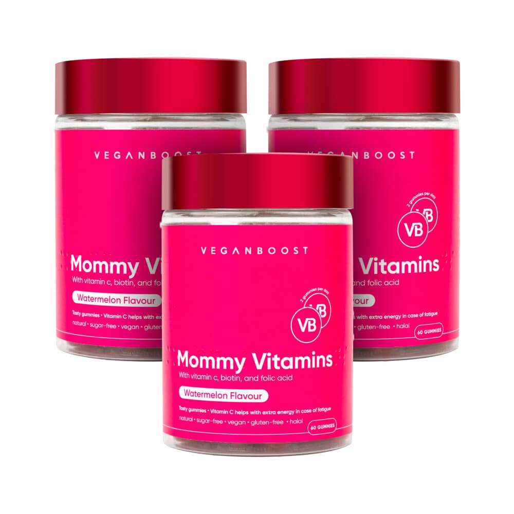 Gratis Verzending: 3x Veganboost Hair Vitamins Mommy Watermeloen 60 gummies