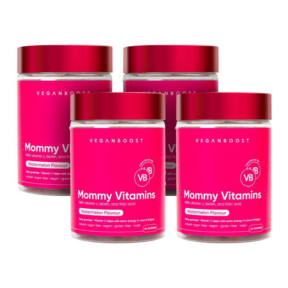 Gratis Verzending: 4x Veganboost Hair Vitamins Mommy Watermeloen 60 gummies