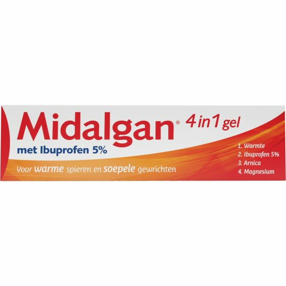 Midalgan 4 in 1 gel Met 5% ibuprofen 100 gr