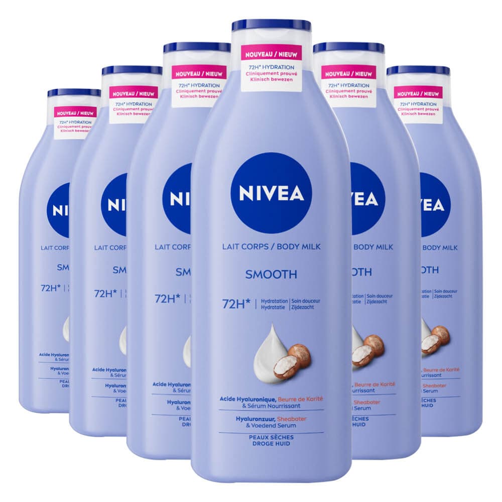 6x NIVEA Bodymilk Zijdezacht 250 ml