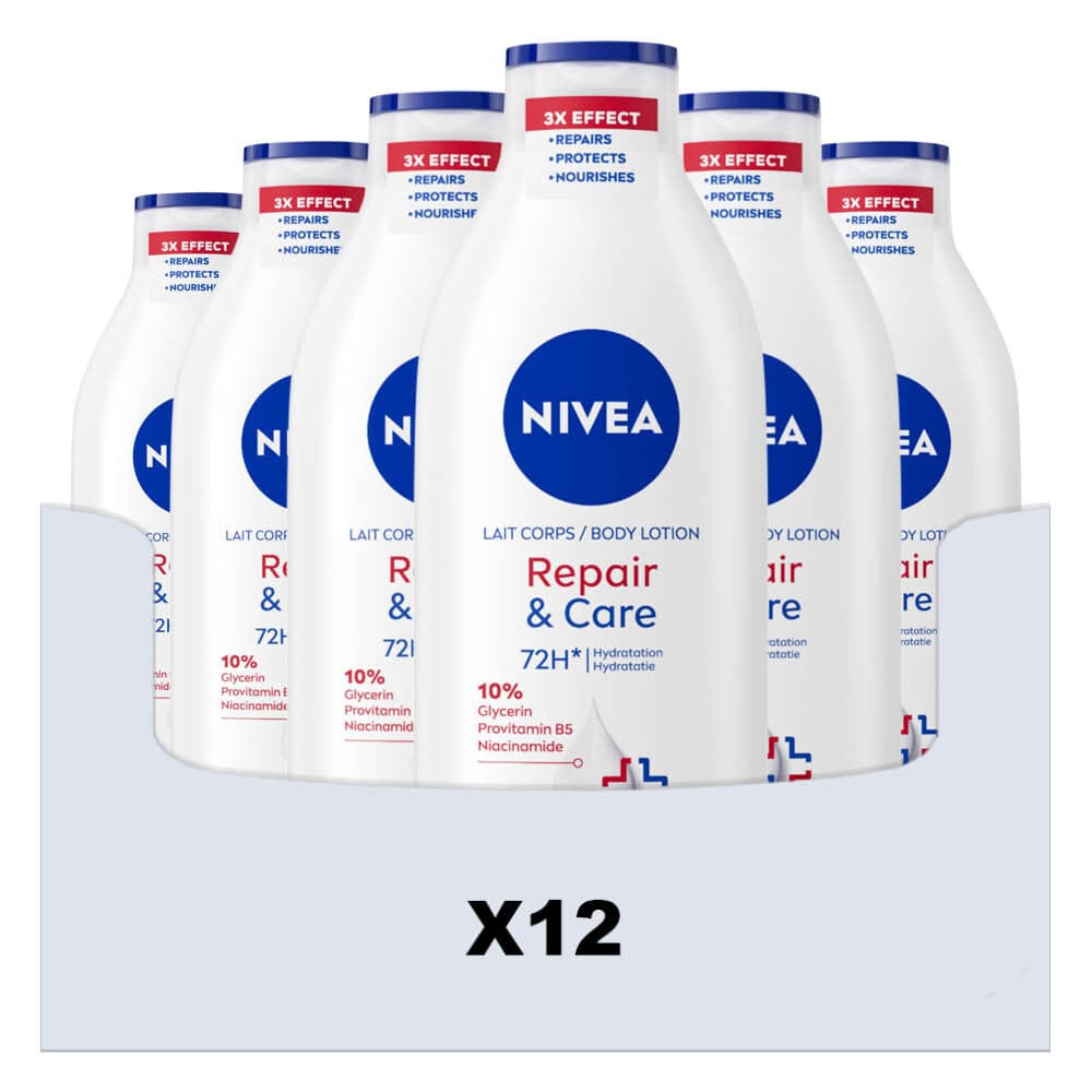 12x NIVEA Bodylotion Repair&Care 400 ml