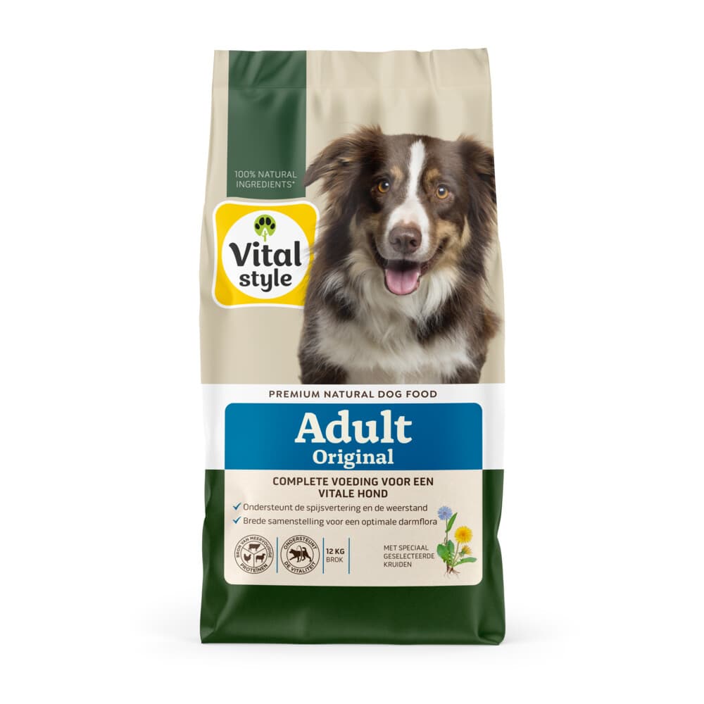 2x Vitalstyle Adult Original Hondenvoer 12 kg