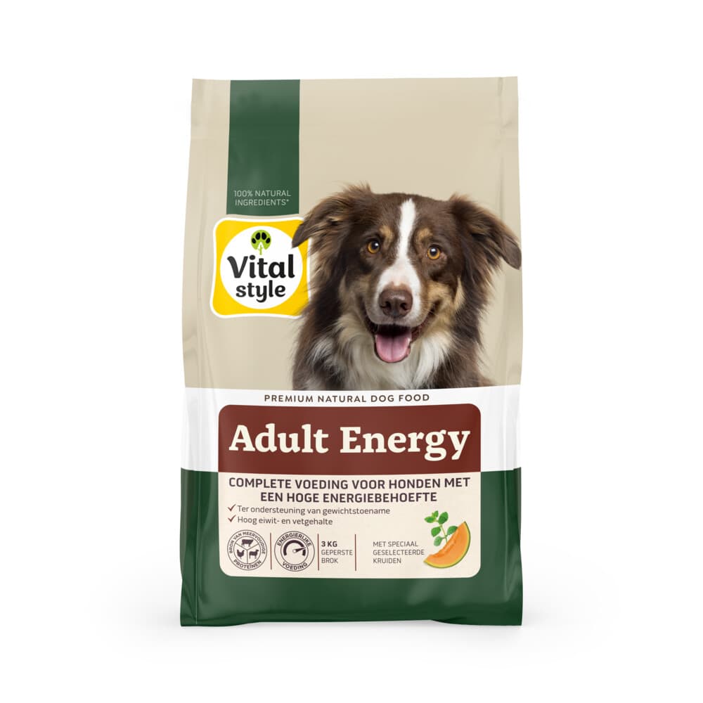 Vitalstyle Adult Energie Hondenvoer 3 kg