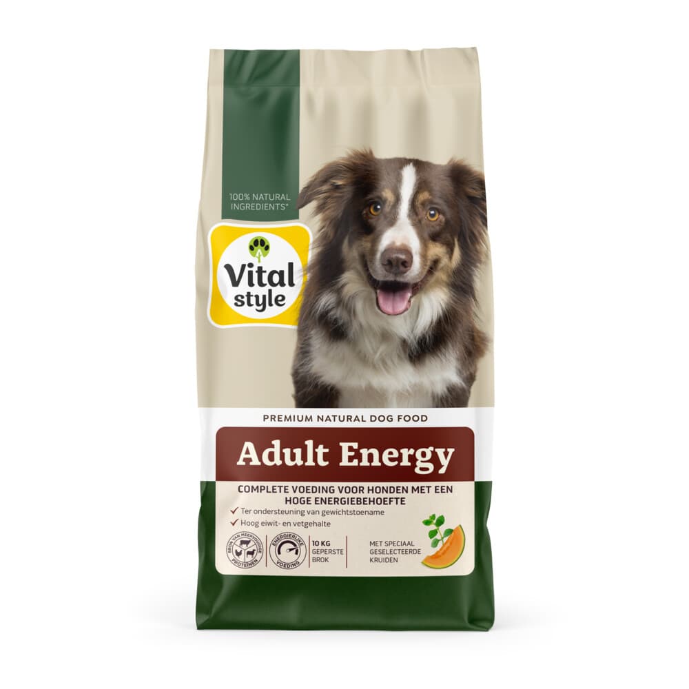 2x Vitalstyle Adult Energie Hondenvoer 10 kg