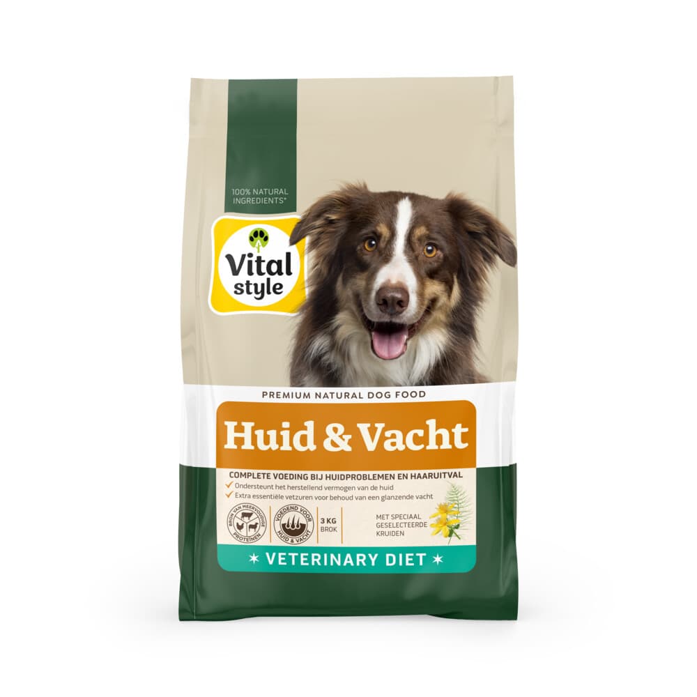 Vitalstyle Huid&Vacht Hondenvoer 3 kg
