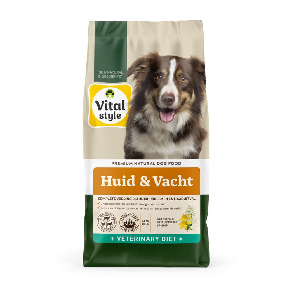 Vitalstyle Huid&Vacht Hondenvoer 12 kg