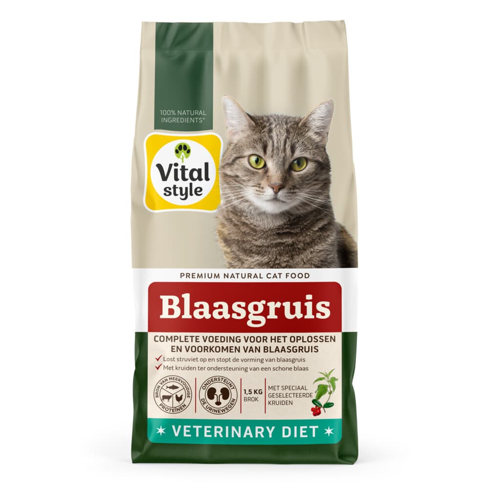 Vitalstyle Blaasgruis Kattenvoer 1,5 kg
