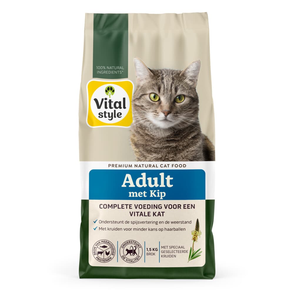 Vitalstyle Adult Kip Kattenvoer 1,5 kg