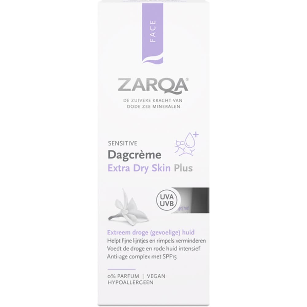 Zarqa Dagcreme Extra Dry Skin Plus SPF15 Sensitive 50 ml