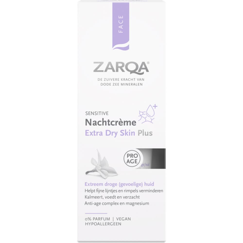 3x Zarqa Nachtcreme Extra Dry Skin Plus Sensitive 50 ml