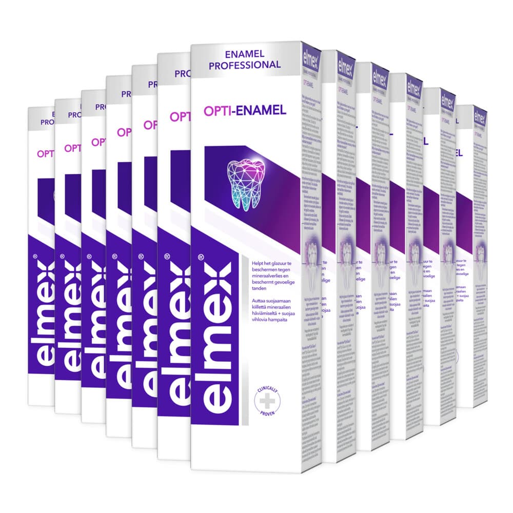 12x Elmex Tandpasta Glazuur Professional Opti-Glazuur 75 ml