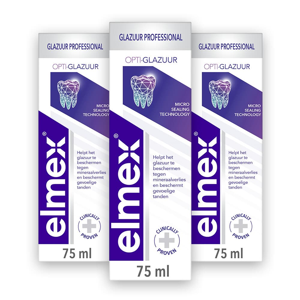 3x Elmex Tandpasta Glazuur Professional Opti-Glazuur 75 ml