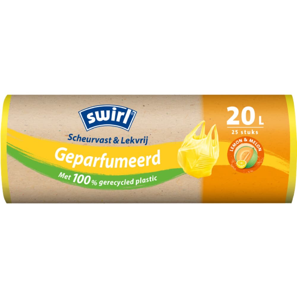 Swirl Pedaalemmerzakken Geparfumeerd met Handvat 20L 25 stuks
